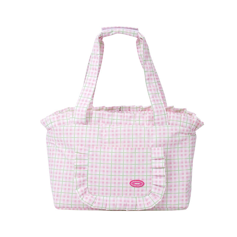 Checkered Pet Carrier Bag