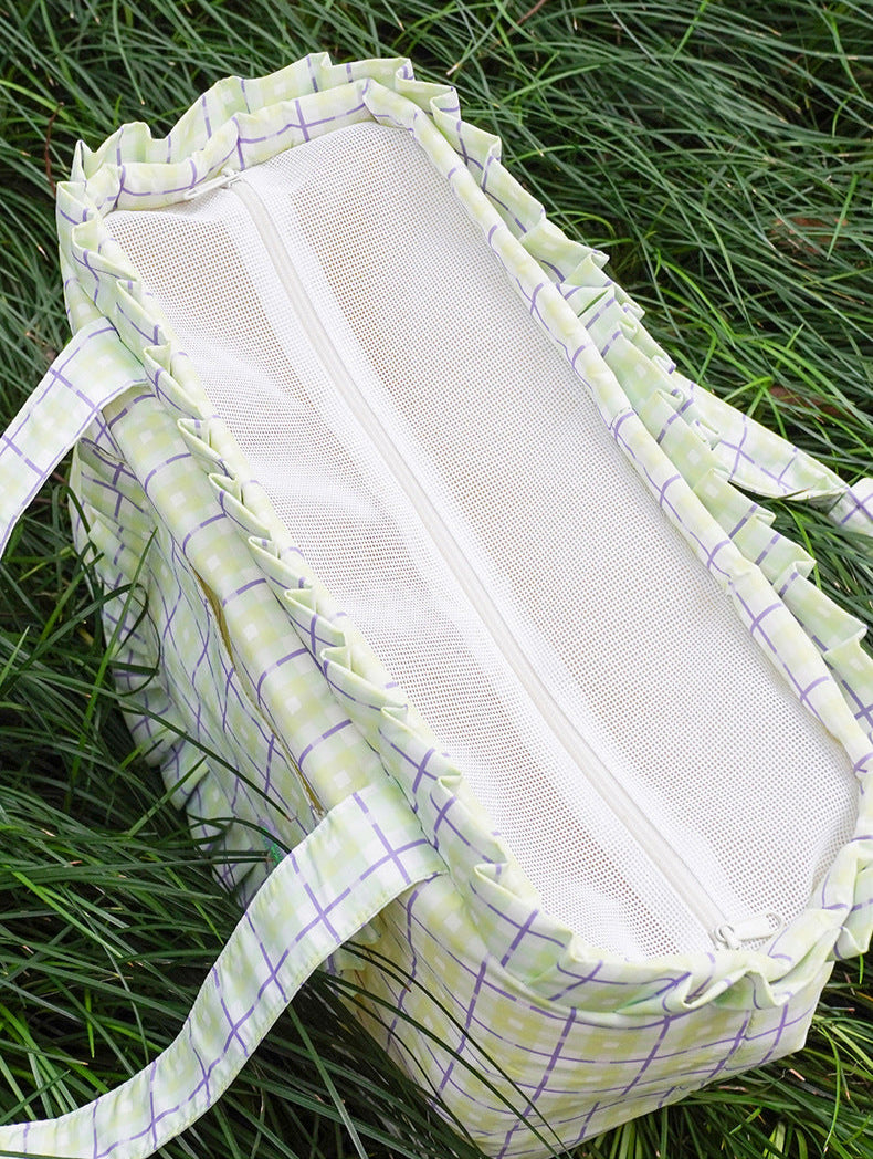 Checkered Pet Carrier Bag