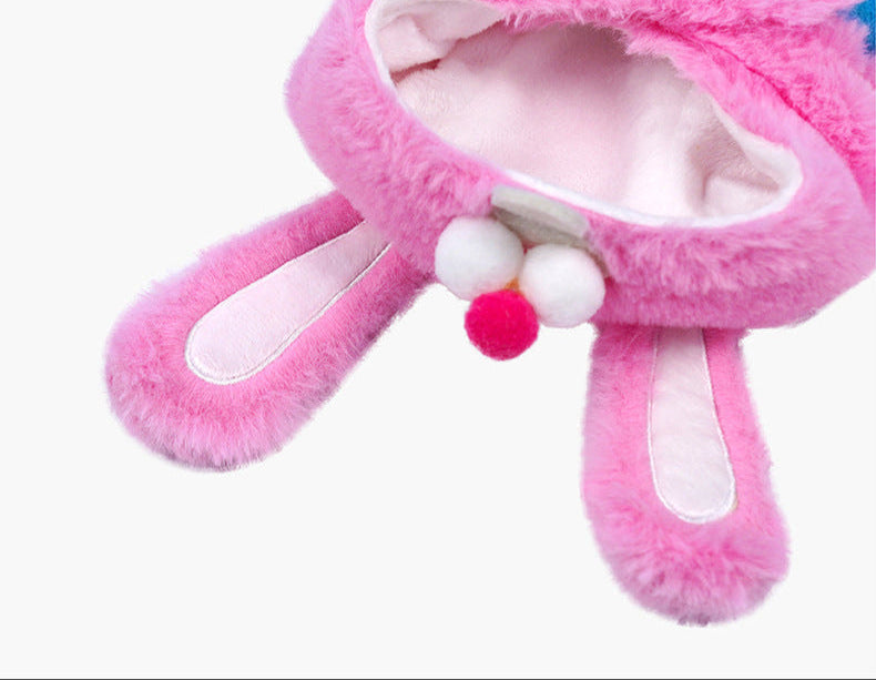 Pink Bunny Plush Cape
