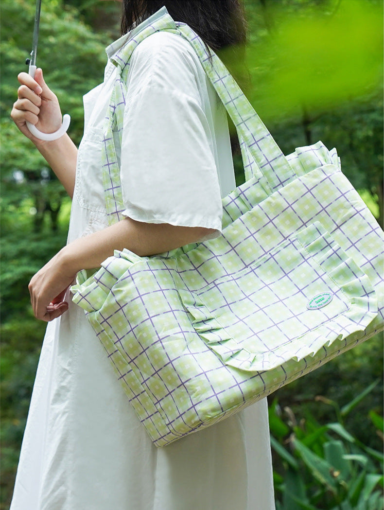 Checkered Pet Carrier Bag