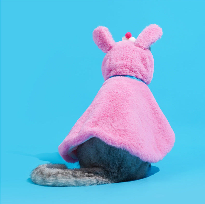 Pink Bunny Plush Cape