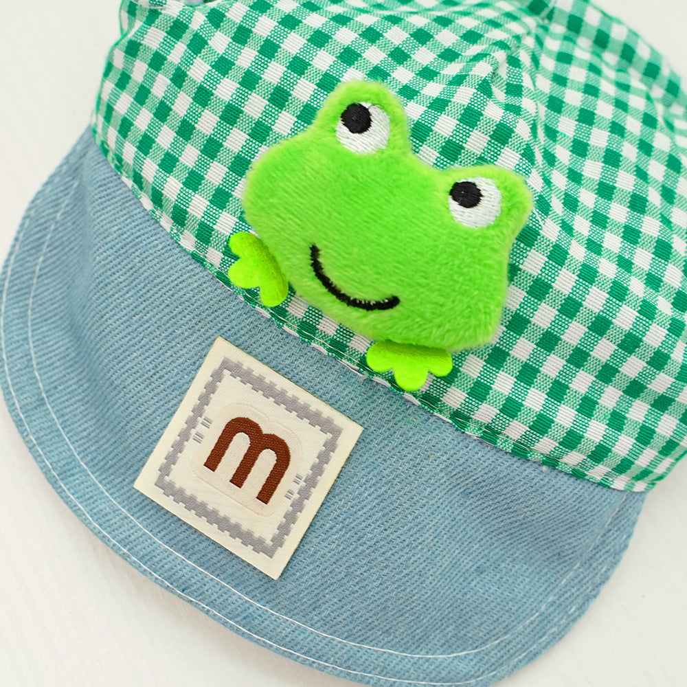 Frog Checkered Pet Harness & Cap Set