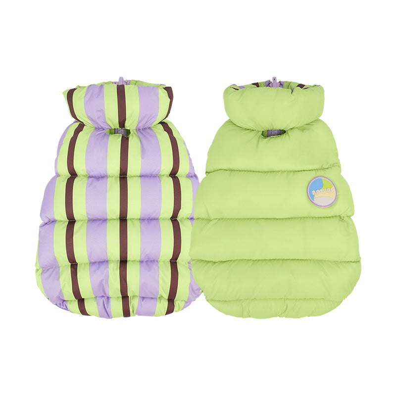 Double-Sided Striped Dog Vest