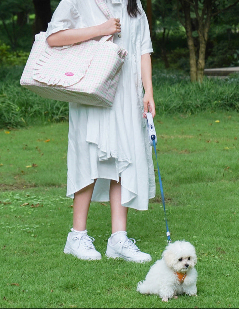 Checkered Pet Carrier Bag