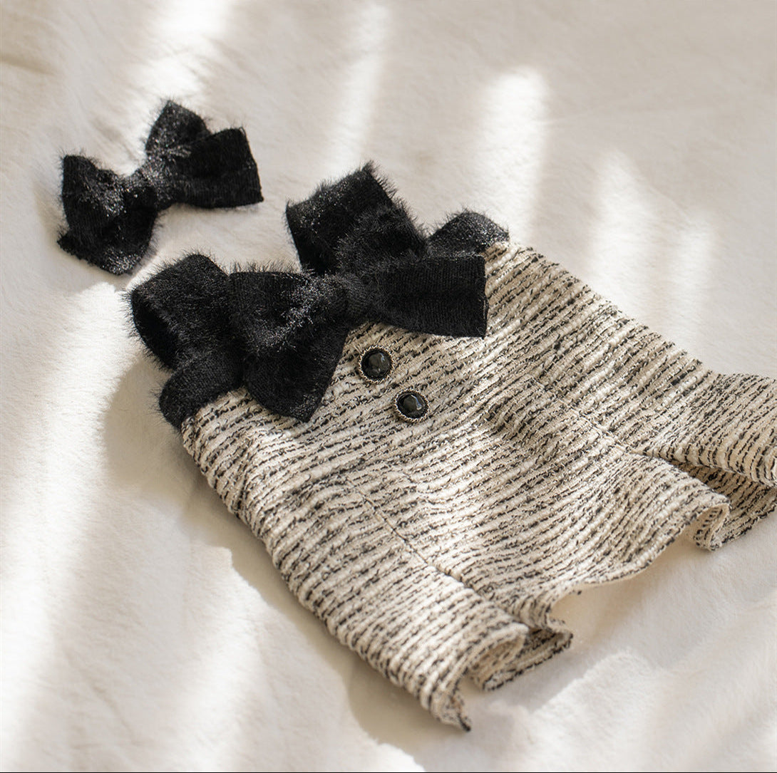 Elegant Tweed Pet Outfit