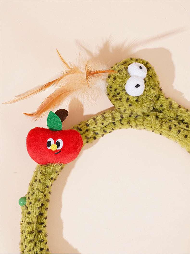 zeze forest snake cat tunnel cat toy self hilarious deboreting bell teasing cat stick spring catnip dodge cat supplies