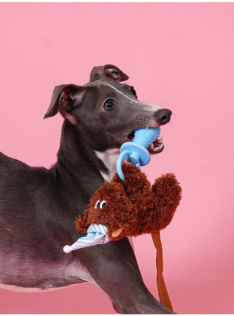 zeze dog nibble toy teeth grinding bite resistant vocalization debore chewing gum toy small dog teddy pet supplies