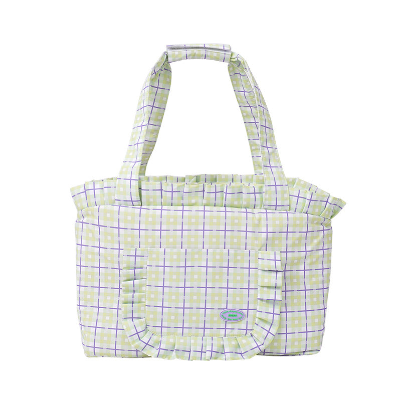 Checkered Pet Carrier Bag