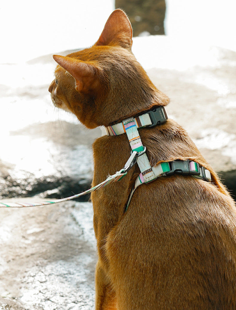 zeze cat leash I-shaped adjustable anti-breakaway special walking cat backpack outing small dog vest type