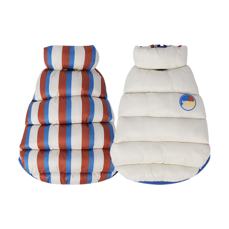 Double-Sided Striped Dog Vest