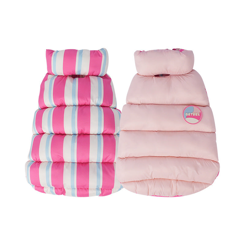 Double-Sided Striped Dog Vest
