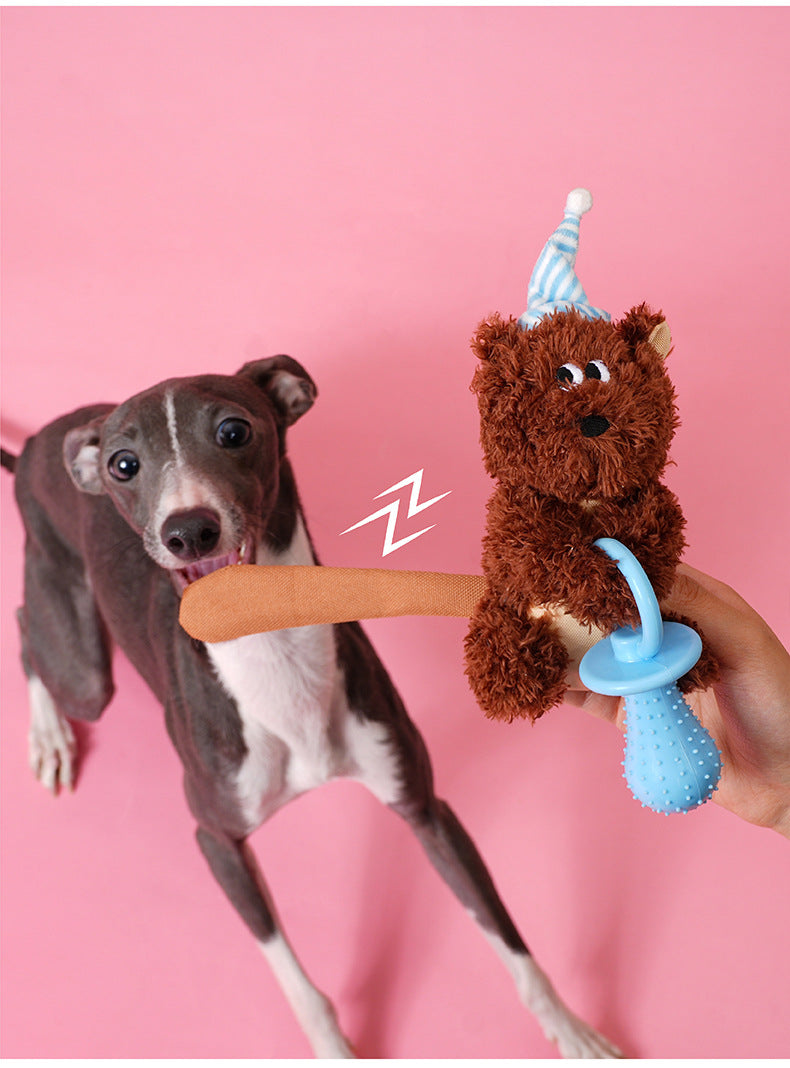 zeze dog nibble toy teeth grinding bite resistant vocalization debore chewing gum toy small dog teddy pet supplies