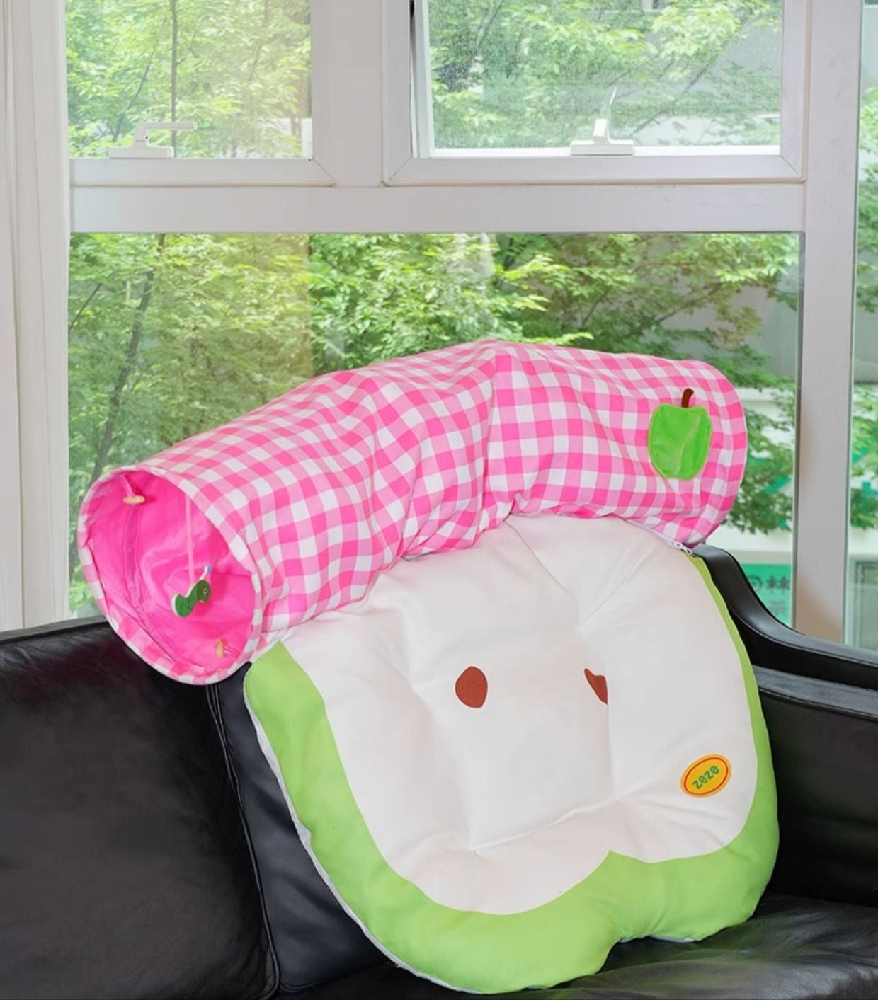 Zeze Green Apple Cat Tunnel All Seasons Universal Detachable Washable Tunnel Cat Nest Play and Rest One Refuge House