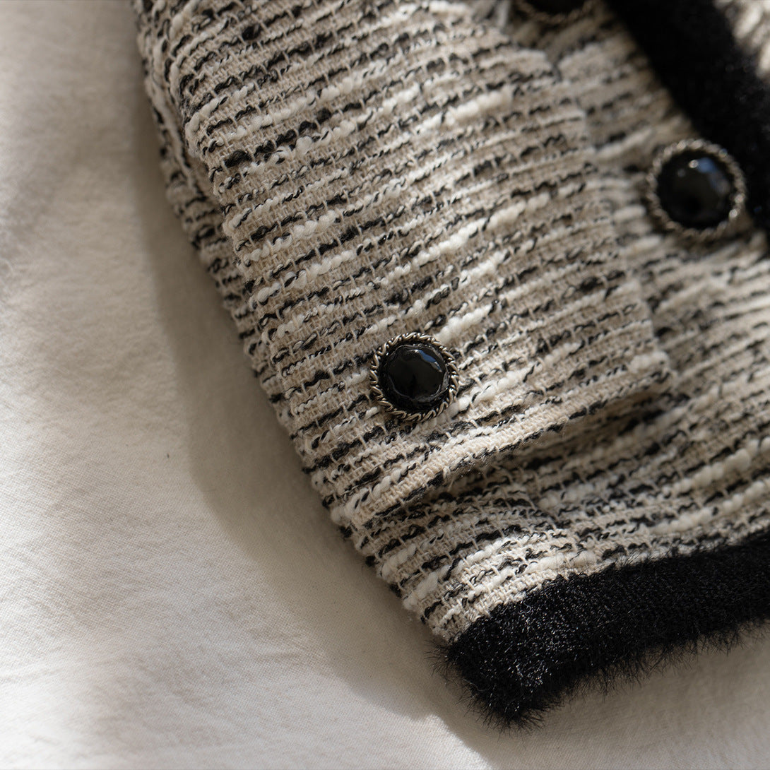 Elegant Tweed Pet Outfit