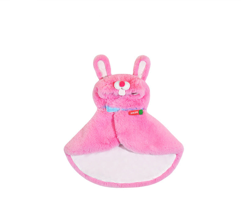 Pink Bunny Plush Cape