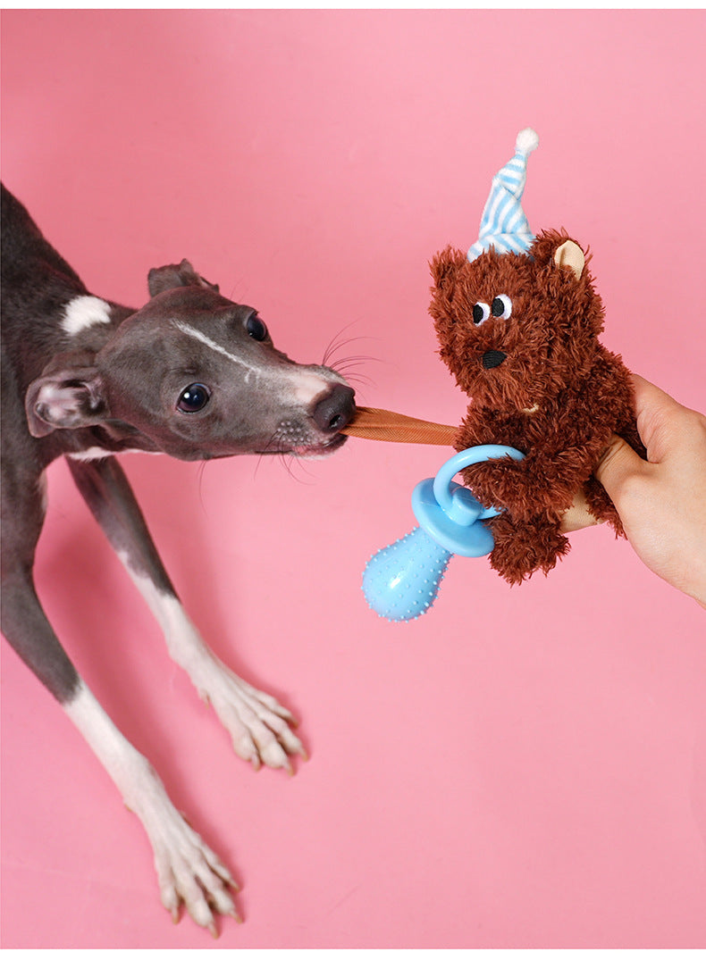 zeze dog nibble toy teeth grinding bite resistant vocalization debore chewing gum toy small dog teddy pet supplies