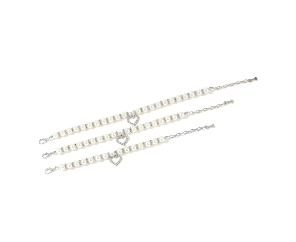 Lovely Pearl Heart Pet Necklace