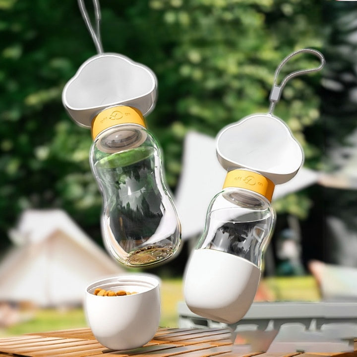 2-in-1 Portable Pet Water & Food Bottle