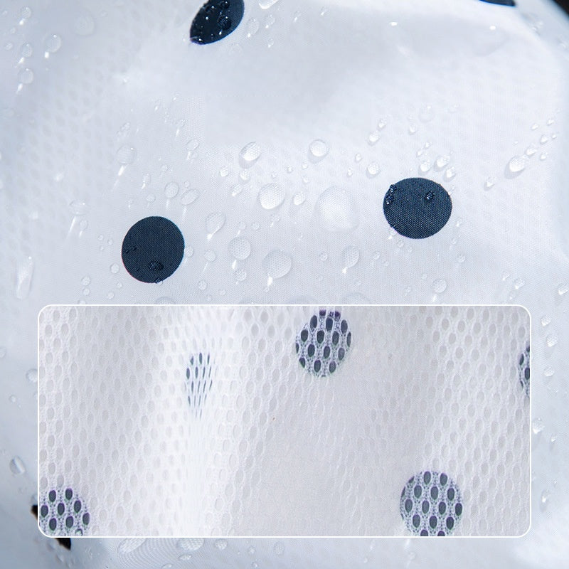 Polka Dot Bear Ears Dog Raincoat